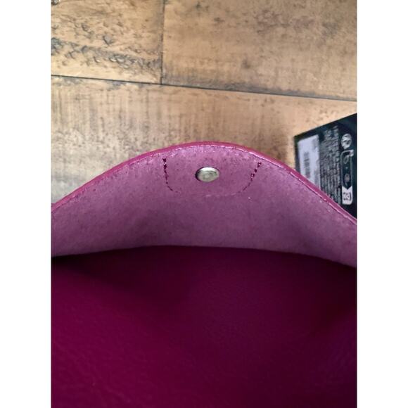 White Stuff Crossbody Bag Womens Mini Dark Purple Mini Fern Pebbled Leather - Picture 11 of 14